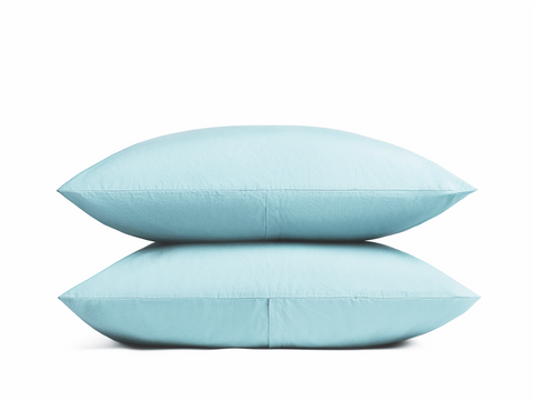 Paire de taies d'oreiller compatibles : 100% pur coton naturel